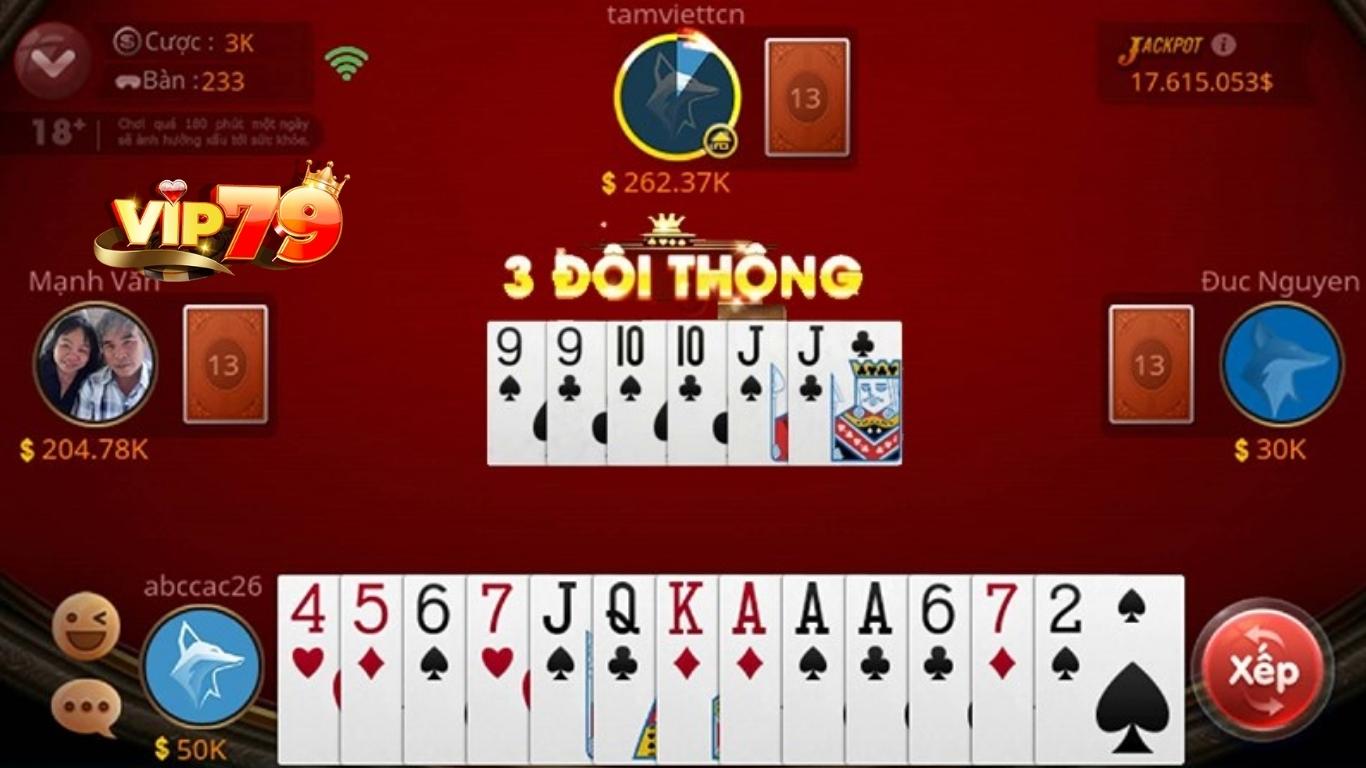 Hướng dẫn cách chơi bài tiến lên Miền Nam Vip79 đơn giản 