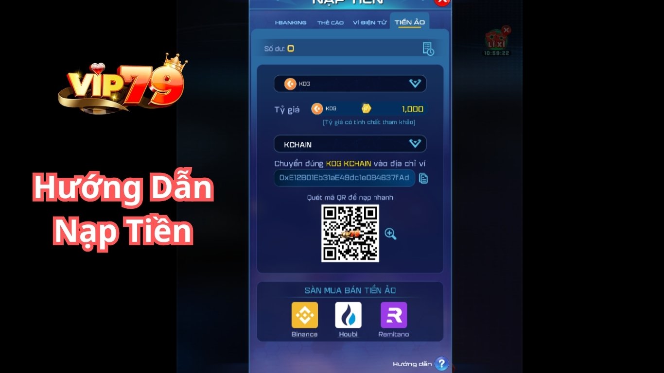 Hướng dẫn nạp tiền Vip79 chi tiết cho tân thủ 